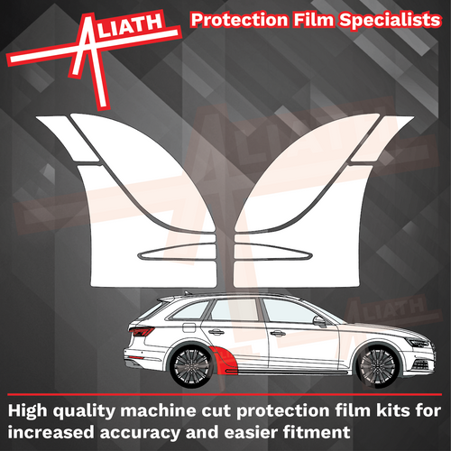 Audi RS4 (Type B9 8W) 2016-, Rear Arches CLEAR Paint Protection