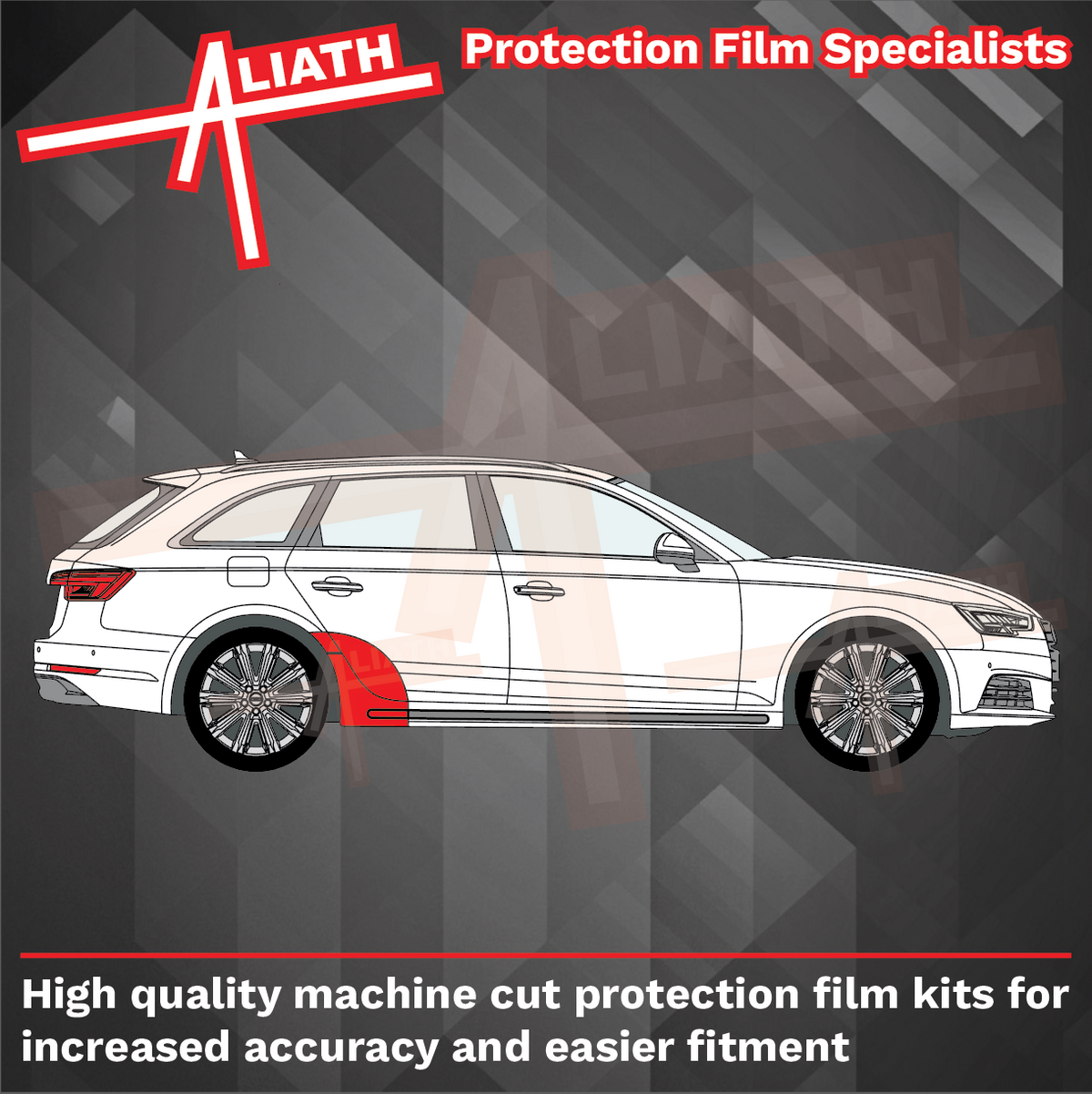 Audi RS4 (Type B9 8W) 2016-, Rear Arches CLEAR Paint Protection