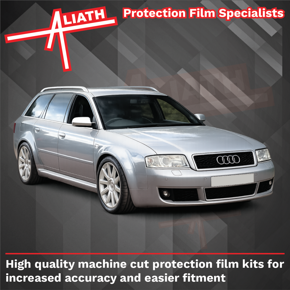 Audi RS6 (Type 4B) 2002-2004, Bonnet & wings front sections CLEAR Paint Protection