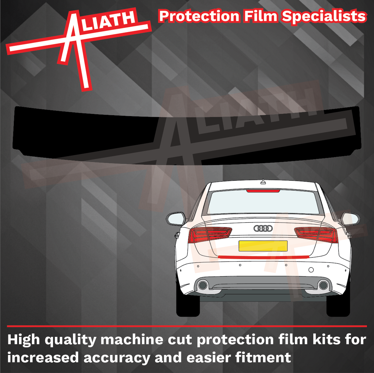 Audi A6 / S6 (Type 4G) 2012-2019 Rear Bumper BLACK Scratch Protection