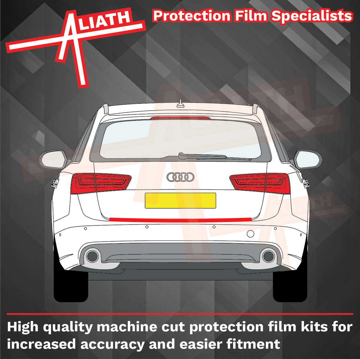 Audi A6 / S6 / RS6 ESTATE (Type 4G) 2012-2019, Rear Bumper CLEAR Scratch Protection