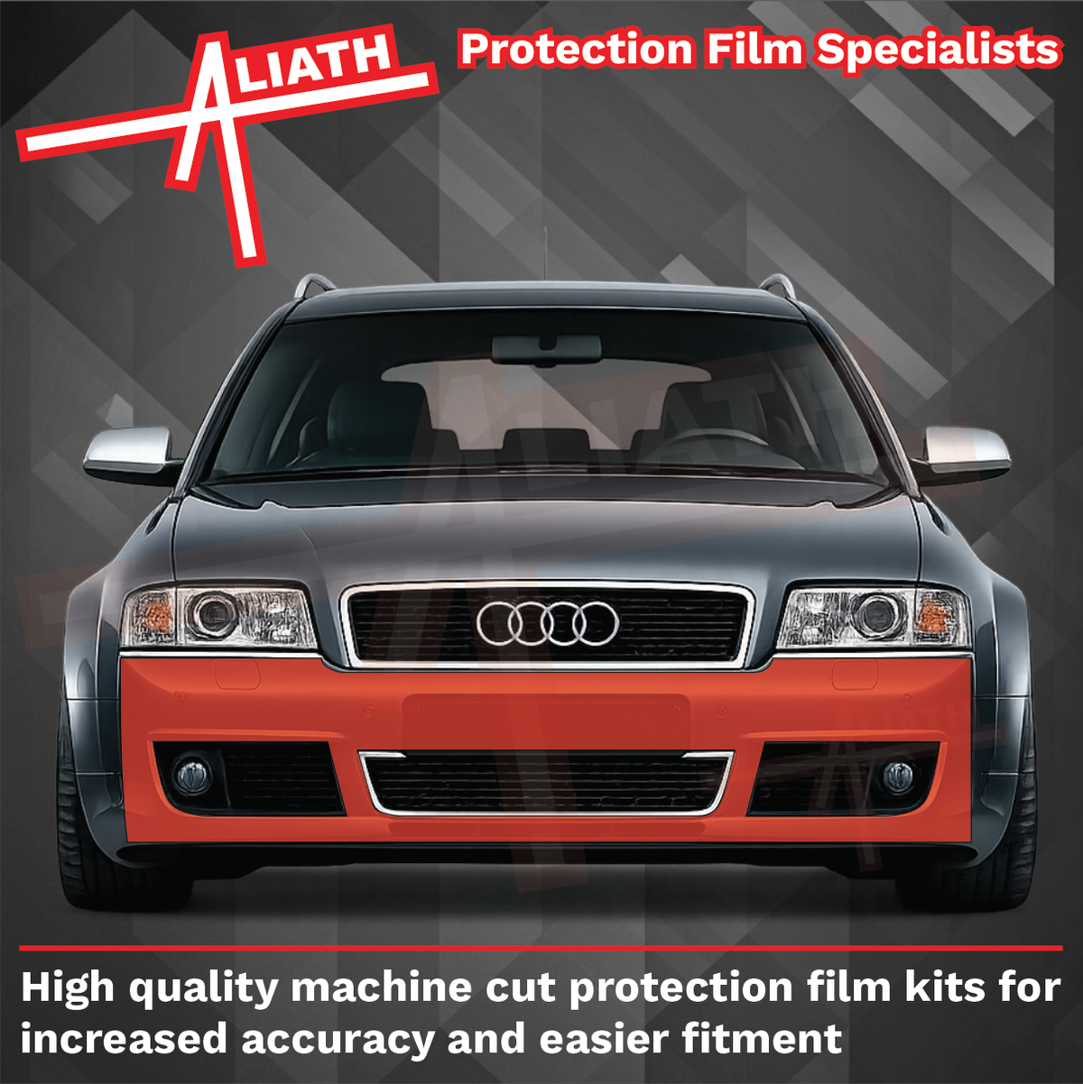 Audi RS6 (Type 4B) 2002-2004, Front Bumper CLEAR Paint Protection