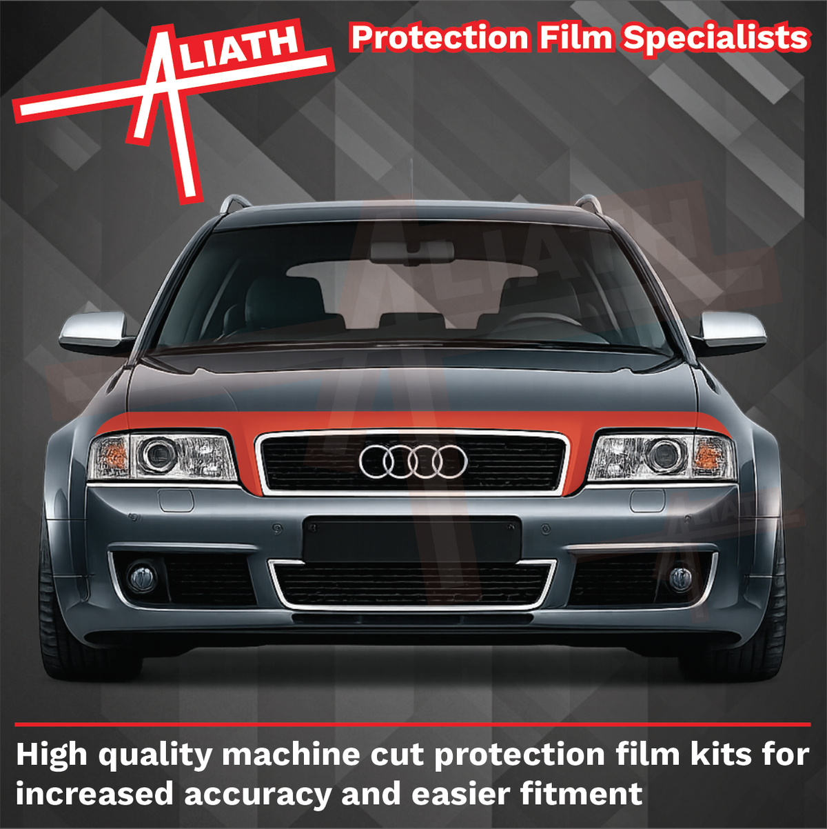 Audi RS6 (Type 4B) 2002-2004, Bonnet & wings front sections CLEAR Paint Protection