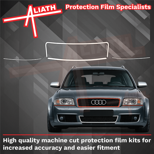 Audi RS6 (Type 4B) 2002-2004, Front grille trims CLEAR Paint Protection