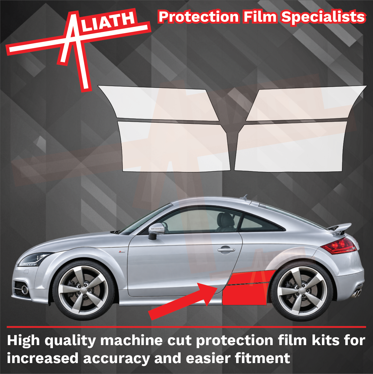 Audi TT MK2 (Type 8J) 2006-2014 Rear Skirts & QTR Arches CLEAR Paint Protection