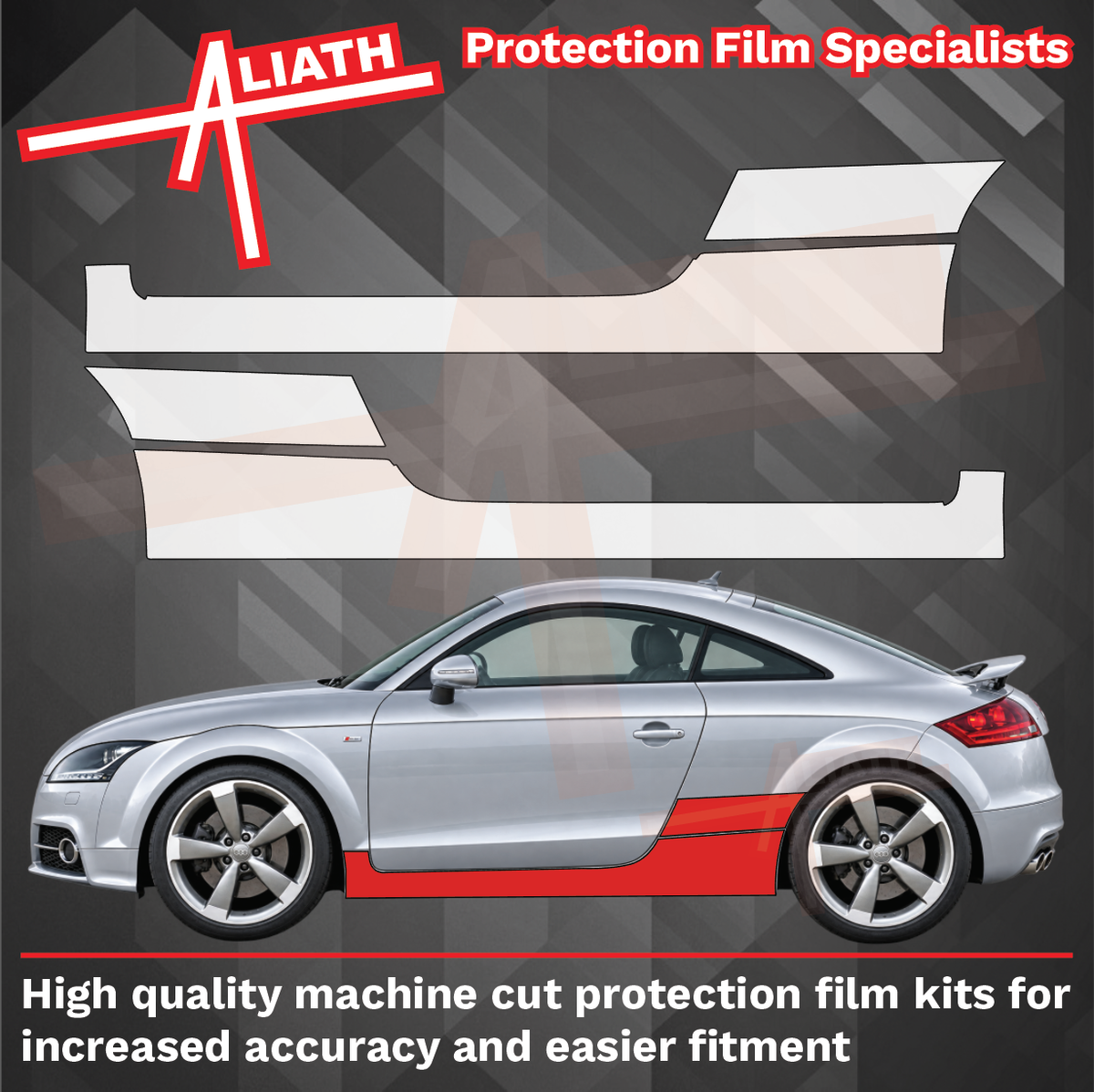 Audi TT MK2 (Type 8J) 2006-2014 Side Skirts & Qtr Arches CLEAR Paint Protection