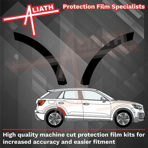 Audi Q2 2017-Present, Rear Arches BLACK Paint Protection