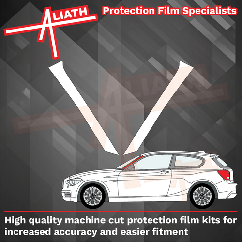 BMW 1-Series (Type F20 F21) 2011-2019, A-Pillars CLEAR Paint Protection