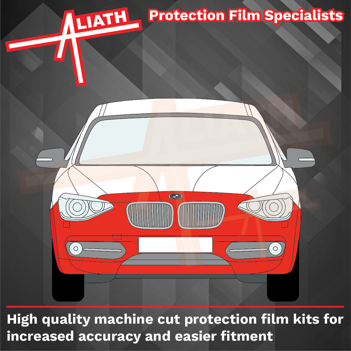 BMW 1-Series M135 (Type F20 F21) 2011-2015, Front Bumper CLEAR Paint Protection