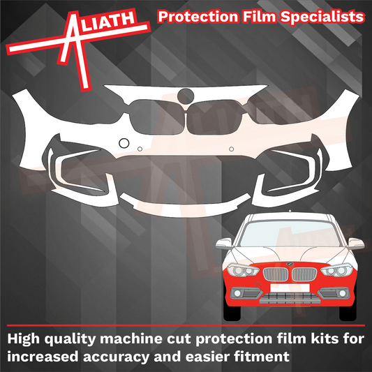 BMW 1-Series M140 (Type F20 F21) 2015-2019, Front Bumper CLEAR Paint Protection
