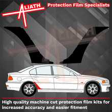 BMW 3-Series (E46) 1999-2006, Rear Arches BLACK TEXTURED Paint Protection