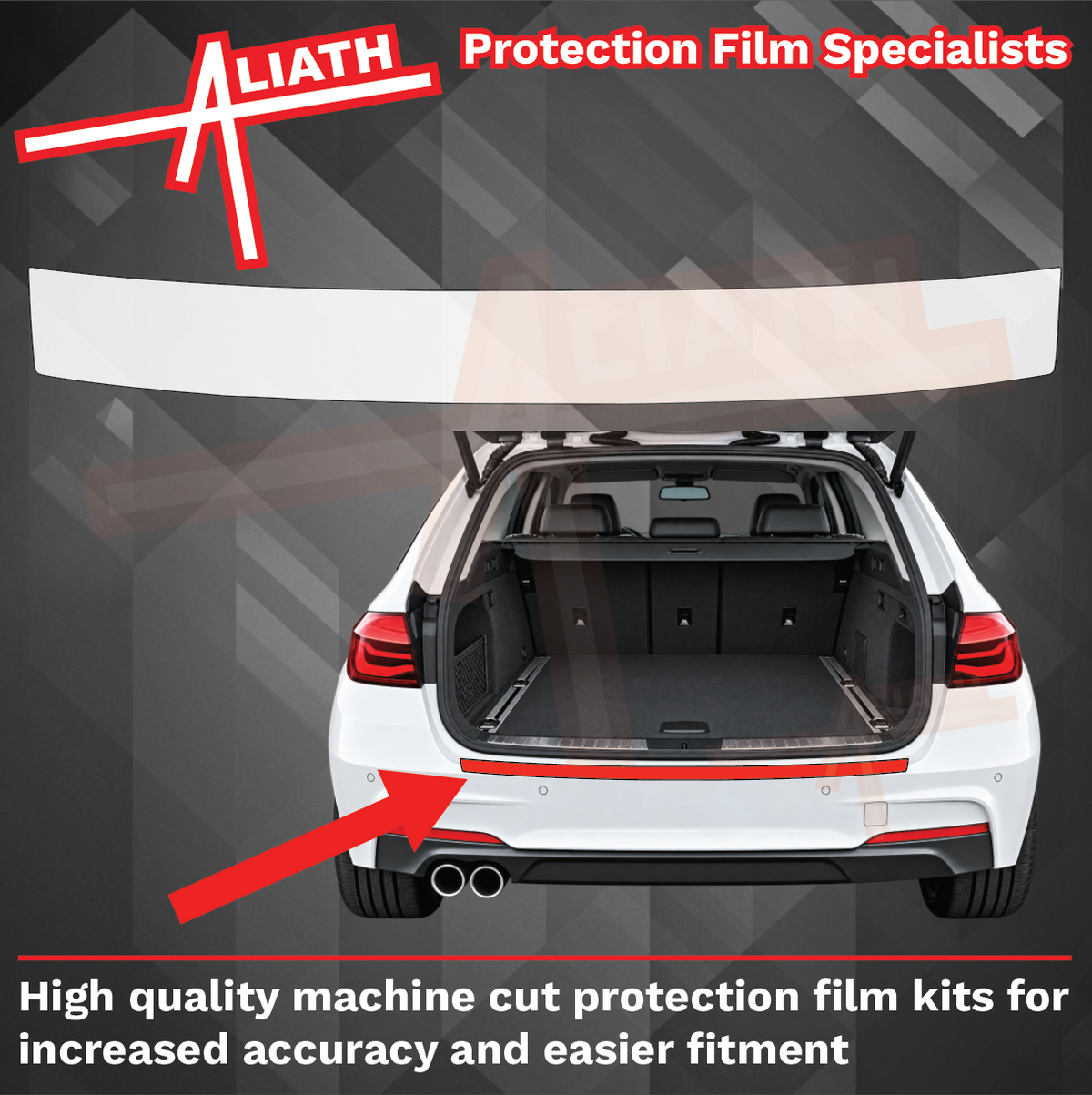 BMW 3-Series Estate (Type F30) 2012-2019, Rear Bumper Upper CLEAR Paint Protection