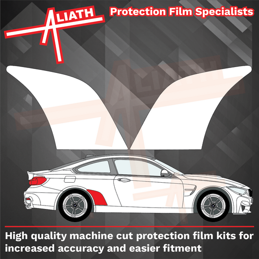 BMW 4-Series / M4 (Type F32 F33) 2013-2020,  Rear QTR Arch CLEAR Paint Protection
