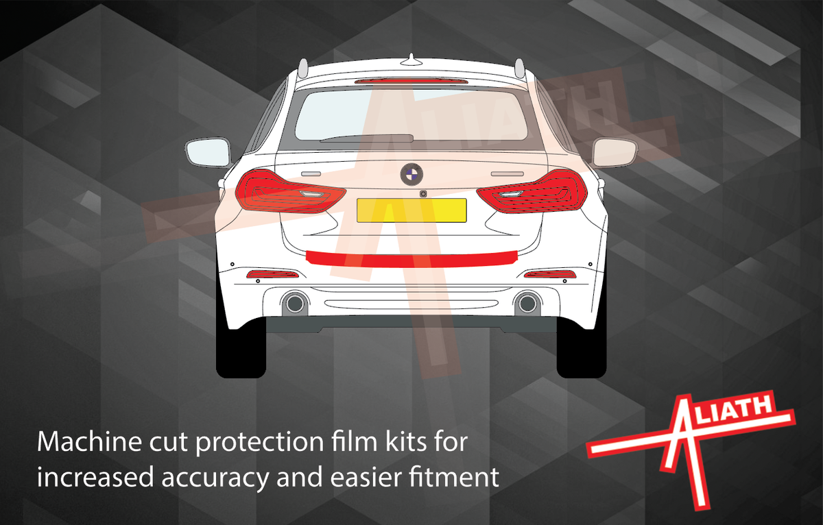 BMW 5-Series Touring (G31) 2017-, Rear bumper upper BLACK Scratch Protection