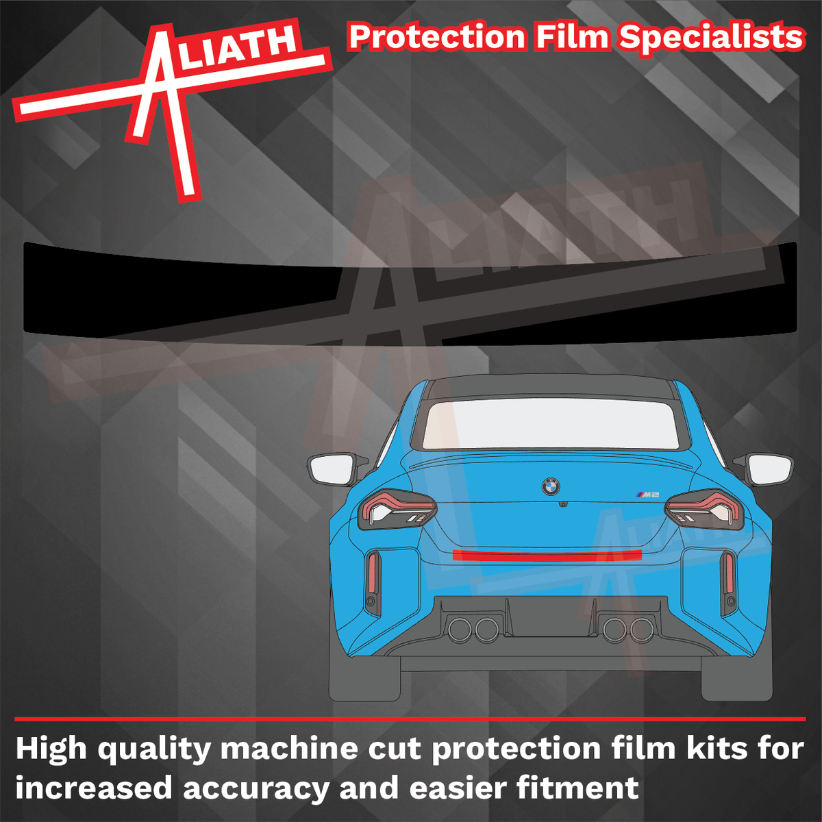 BMW 2-Series & M240i (Type G42) 2021-, Rear Bumper Upper BLACK Paint Protection