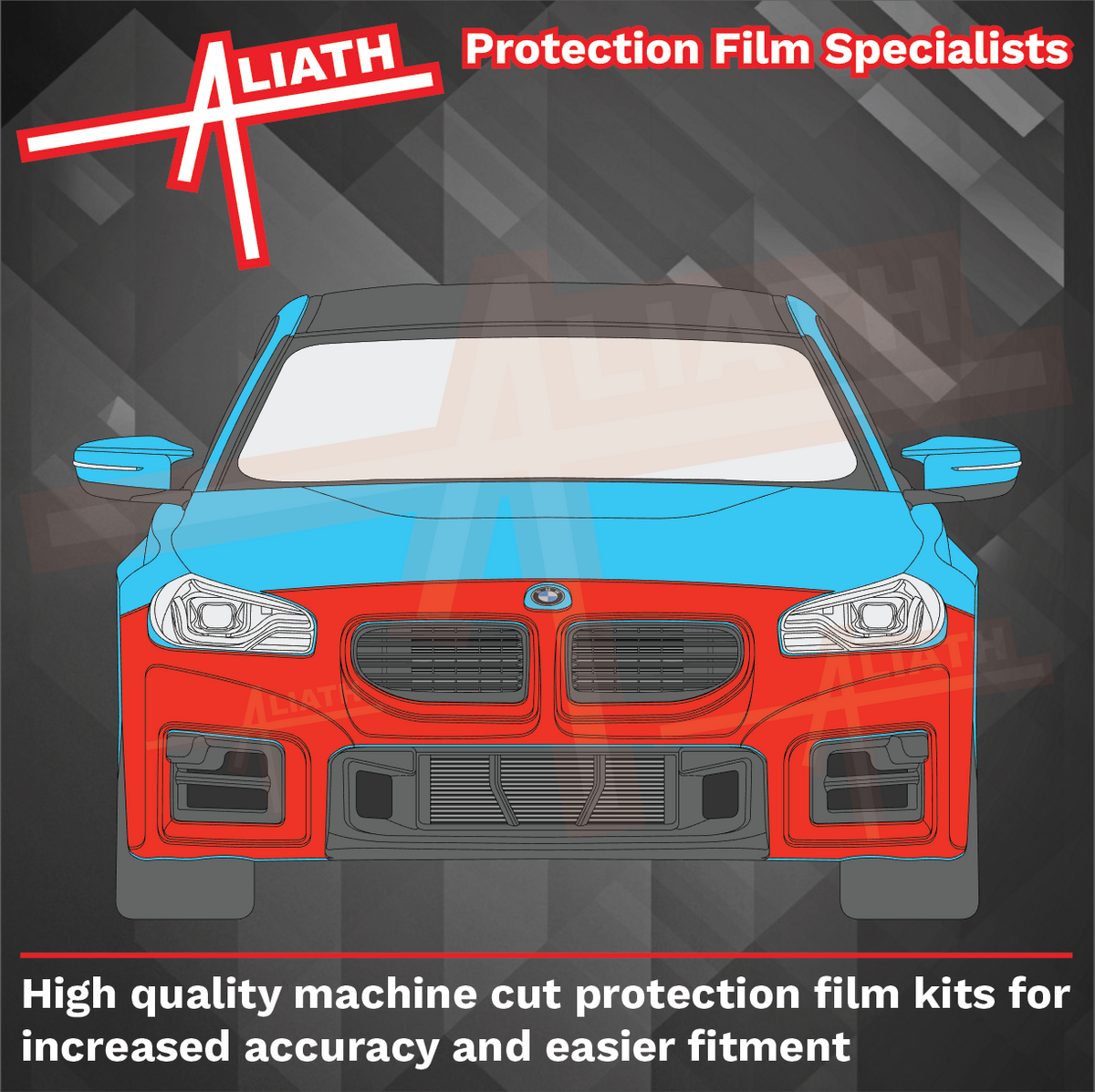 BMW 2-Series M2 (Type G87) 2022-, Front Bumper CLEAR Paint Protection