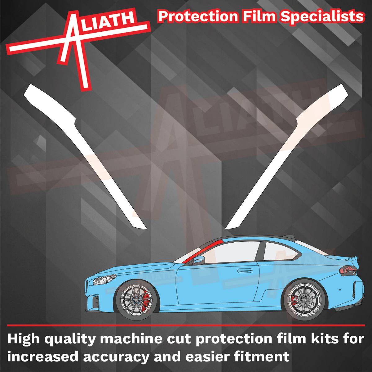 BMW 2-Series M2 (Type G42 / G82) 2022-, A-Pillars CLEAR Paint Protection