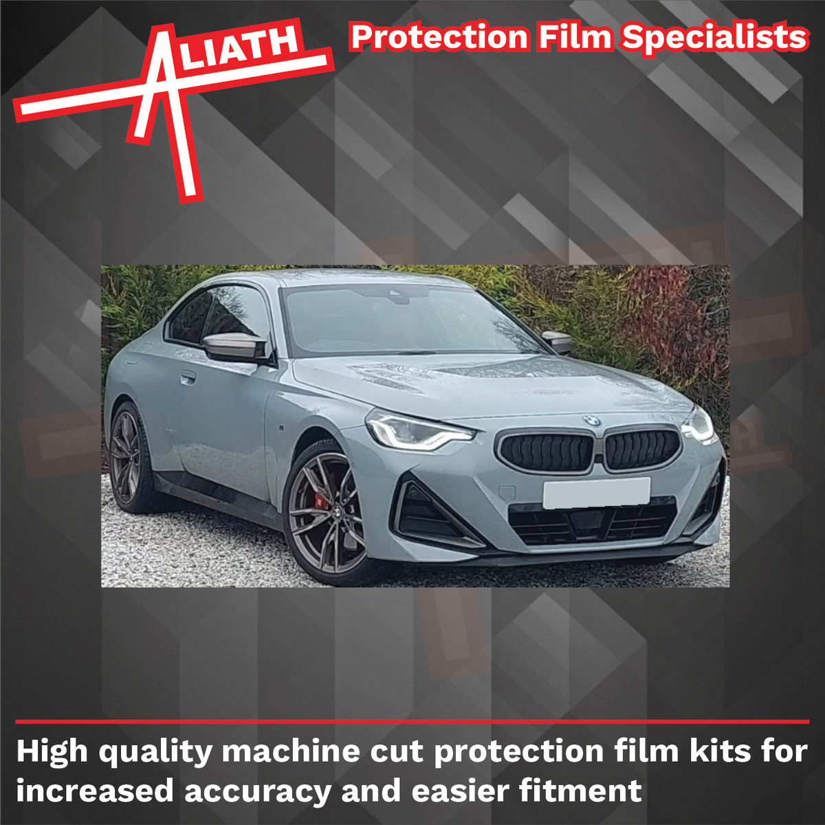 BMW 2-Series M240i (Type G42) 2021-, Front Bumper CLEAR Paint Protection
