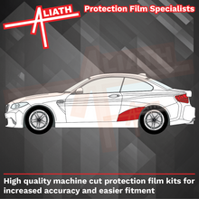 BMW 2-Series M2 (Type F87) 2014-2021, Rear QTR / Wing Large BLACK Paint Protection