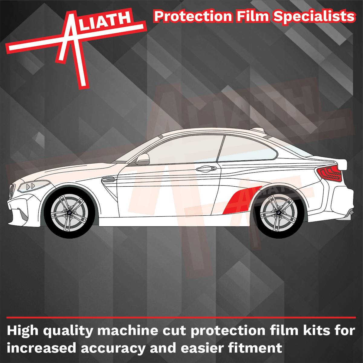 BMW 2-Series M2 (Type F87) 2014-2021, Rear QTR / Wing CLEAR Paint Protection