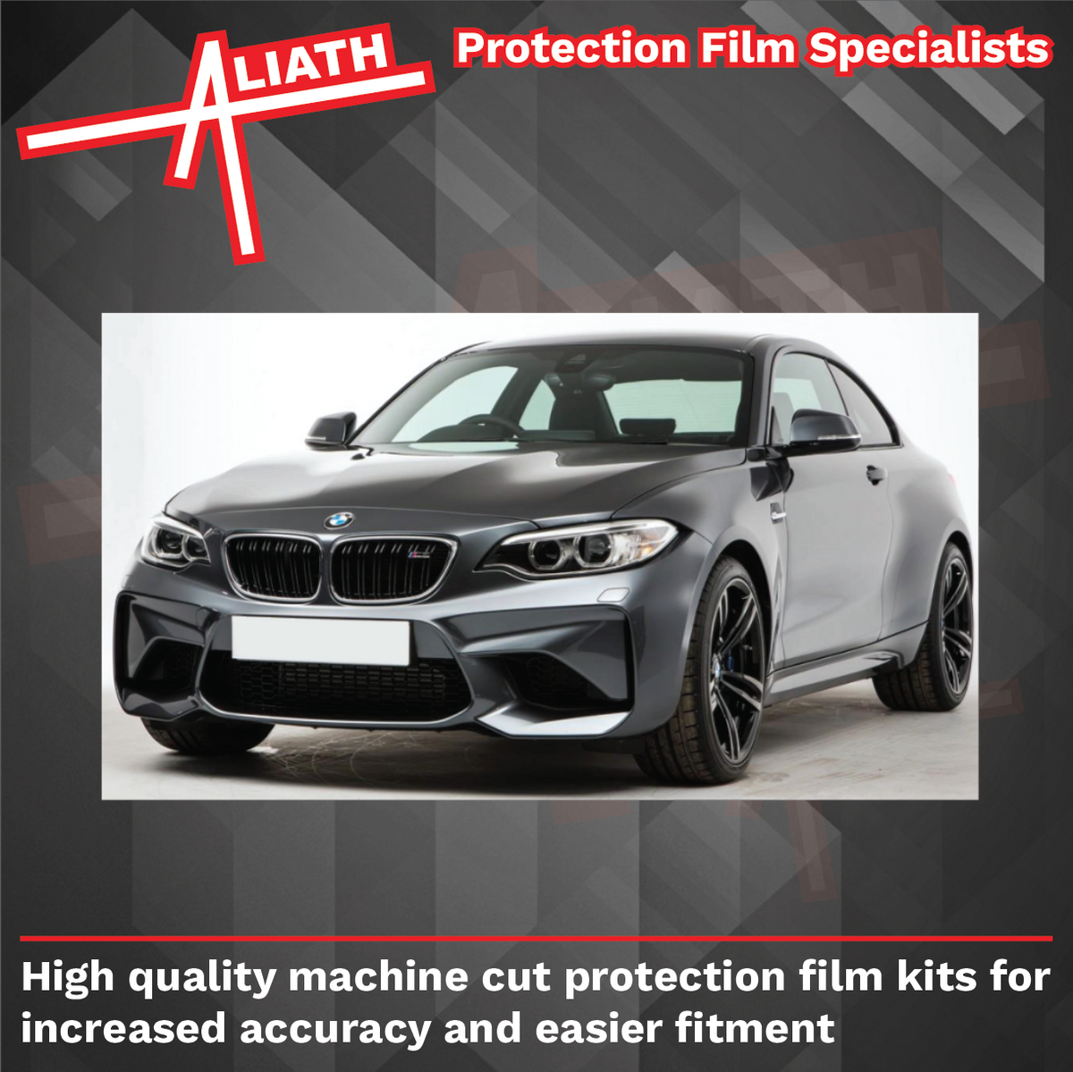 BMW 2-Series M2 (Type F87) 2014-2021 Rear Bumper Upper BLACK Paint Protection