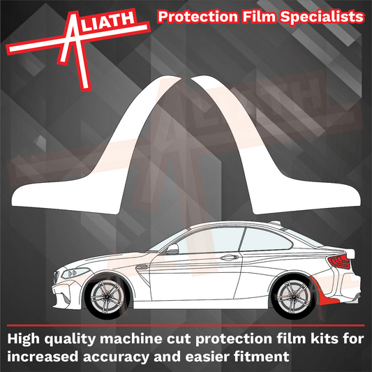 BMW 2-Series M2 (Type F87) 2014-2020, Rear Bumper Arches CLEAR Paint Protection