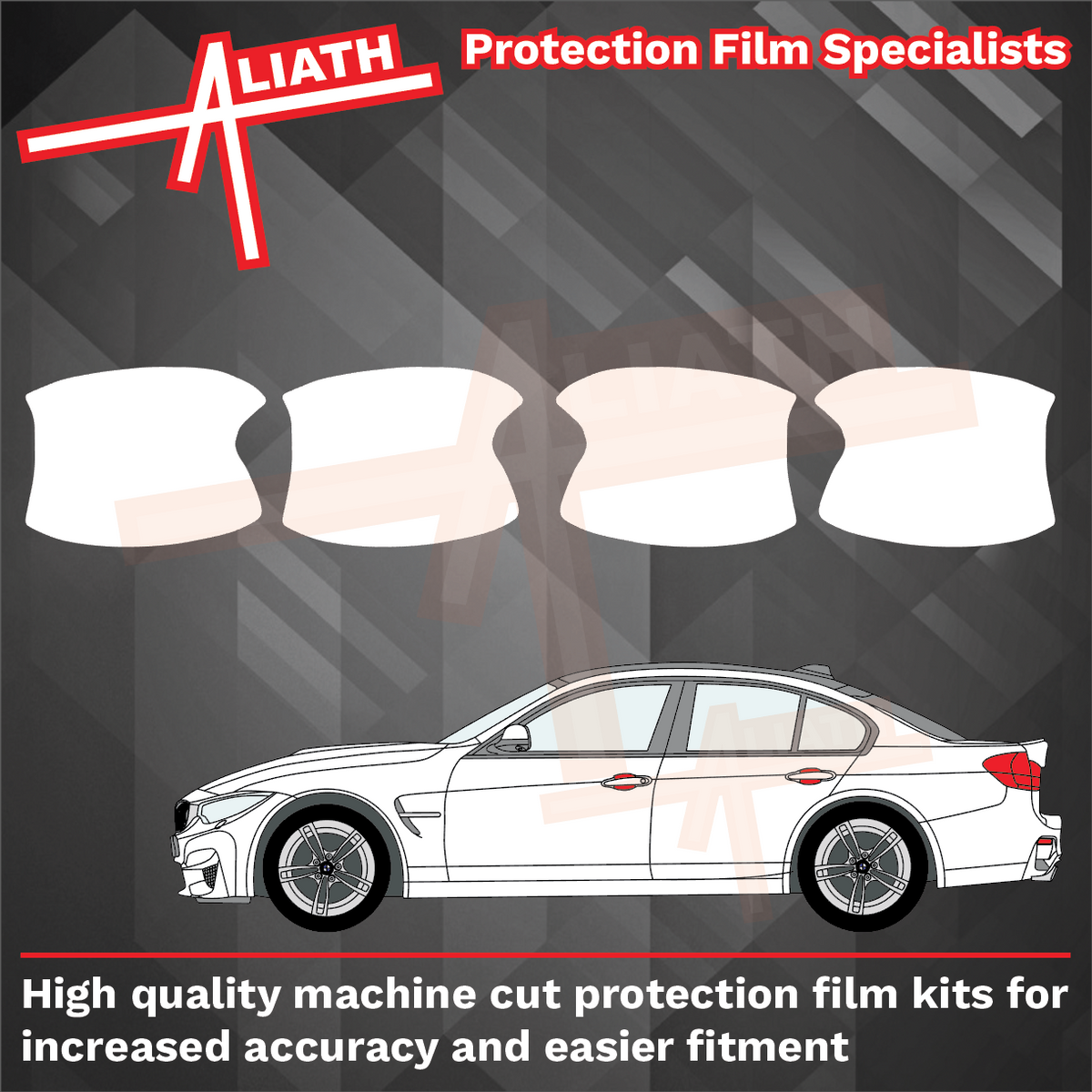 BMW M3 (Type F80) 2014-2019, Handle Cups CLEAR Paint Protection