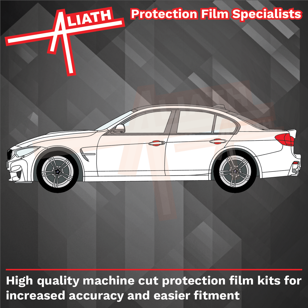BMW M3 (Type F80) 2014-2019, Handle Cups CLEAR Paint Protection