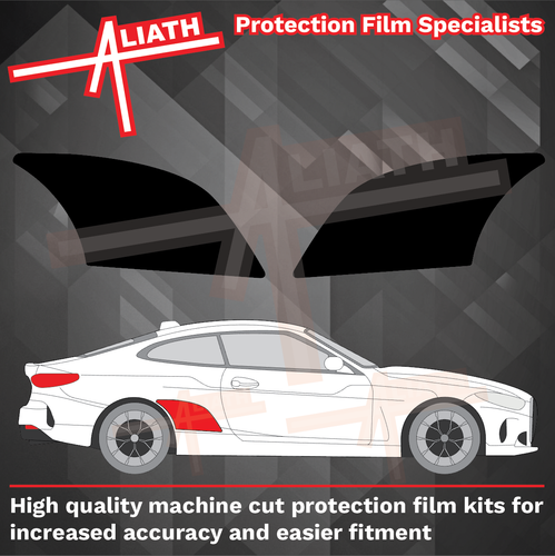 BMW 4-Series & M4 (Type G22 G23 G83 G83) 2020-Present, Rear QTR Arches BLACK TEXTURED Paint Protection