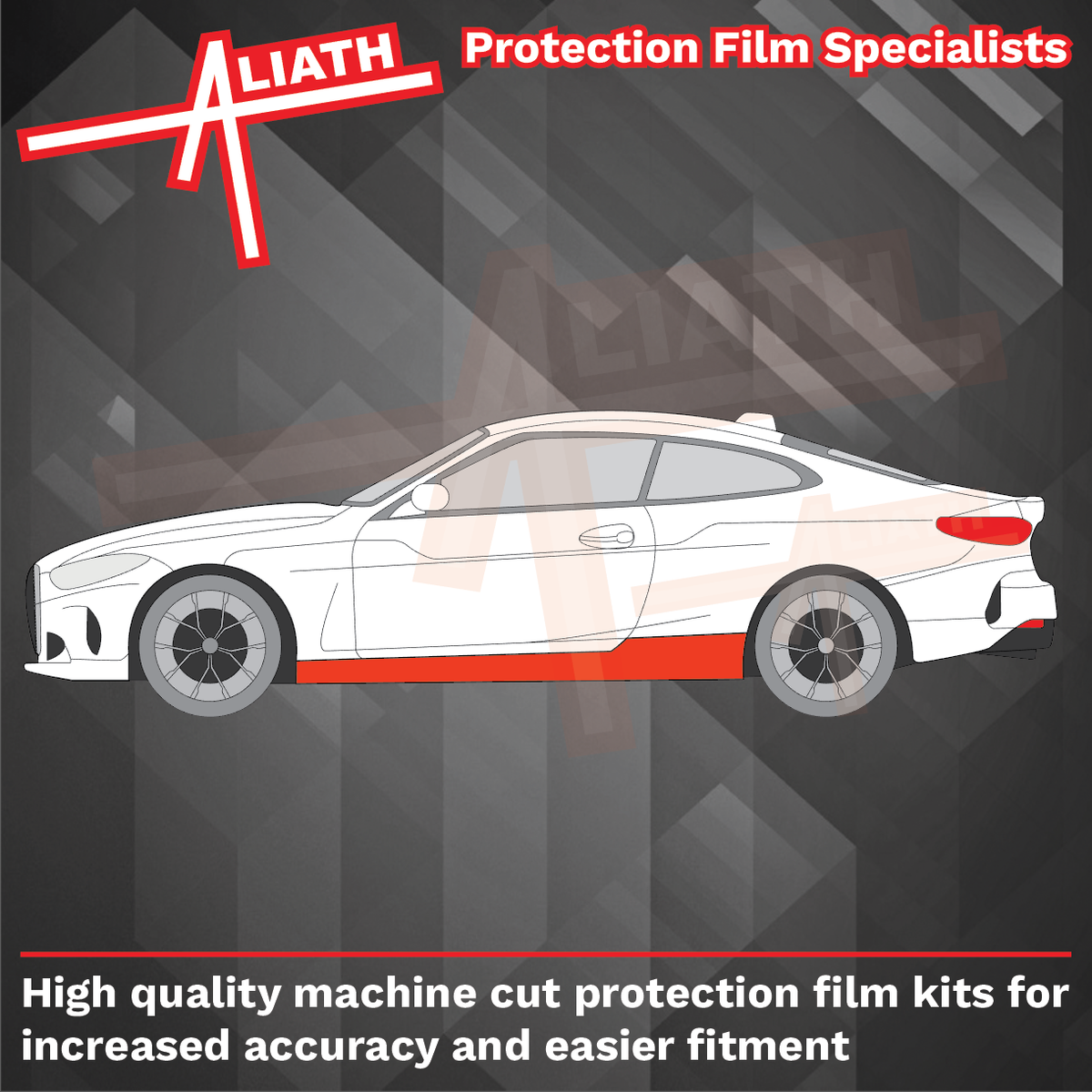 BMW M4 (Type G83 G83) 2022-Present, Side Sill Skirts CLEAR Paint Protection