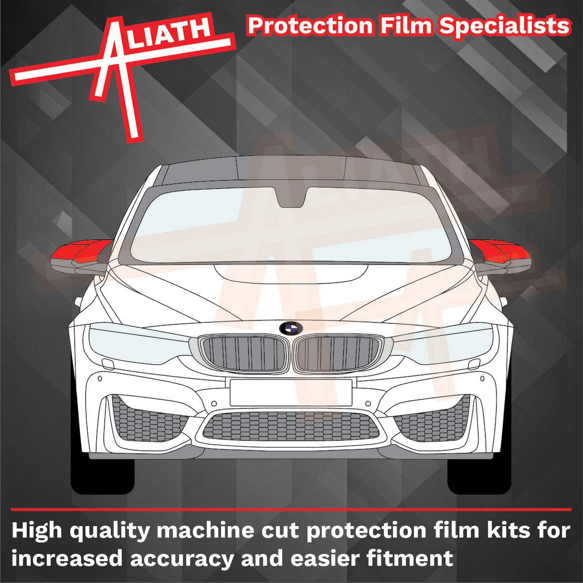 BMW M4 (Type F32 F33) 2013-2020, Mirror Caps CLEAR Paint Protection