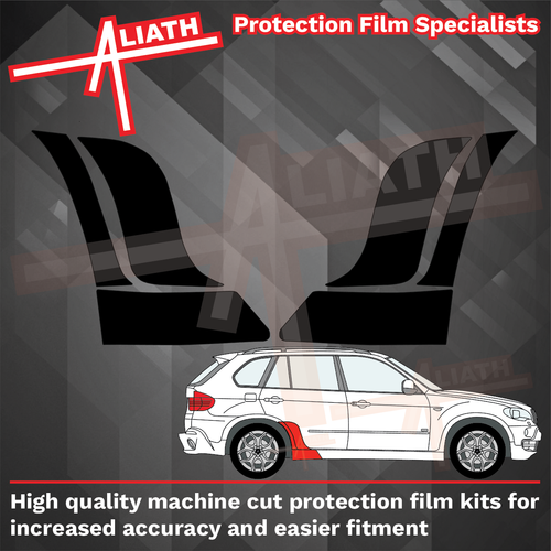 BMW X5 M-Sport (E70) 2007-13, Rear arch sections OE Style BLACK Stone Protection