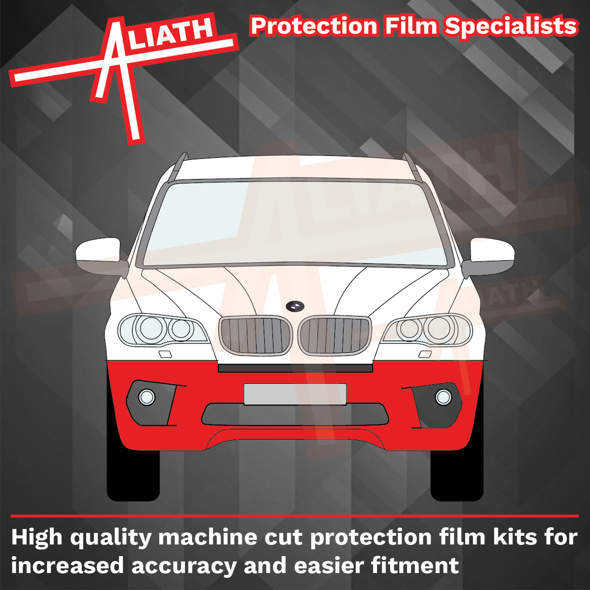 BMW X5 M-Sport (E70) 2010-14, Front Bumper CLEAR Paint Protection