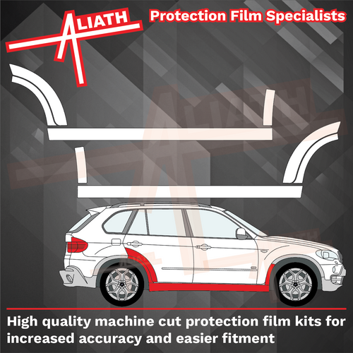 BMW X5 M (E70) 2006-14, Side Skirts & Arches CLEAR Paint Protection