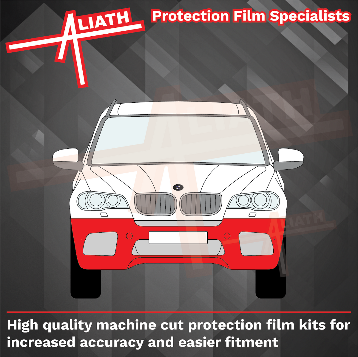 BMW X5M (E70) 2010-14, Front Bumper CLEAR Paint Protection
