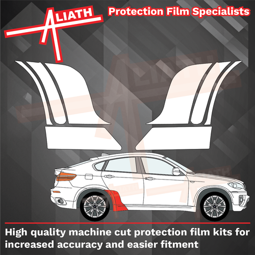 BMW X6M (Type e71) 2007-2014, Rear Arches CLEAR Paint Protection