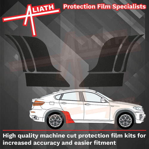 BMW X6M (Type e71) 2007-2014, Rear Arches BLACK Paint Protection