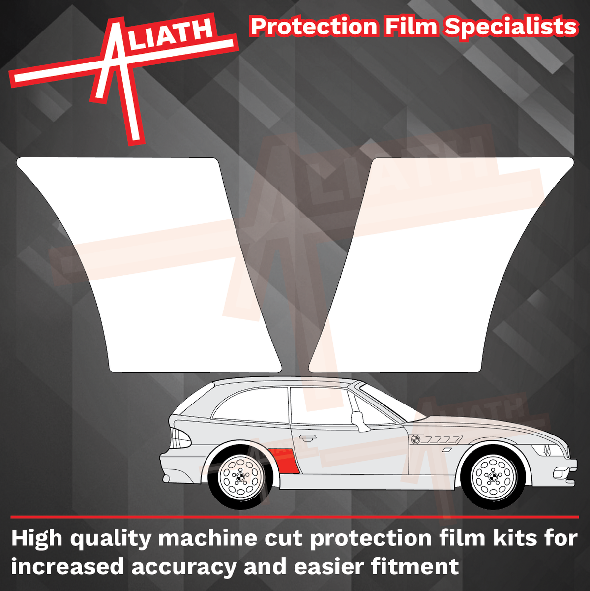 BMW Z3 M Coupe (Type E36/8) 1995-2002, Rear QTR Arch CLEAR Paint Protection
