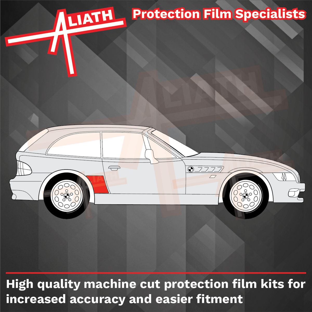 BMW Z3 M Coupe (Type E36/8) 1995-2002, Rear QTR Arch CLEAR Paint Protection