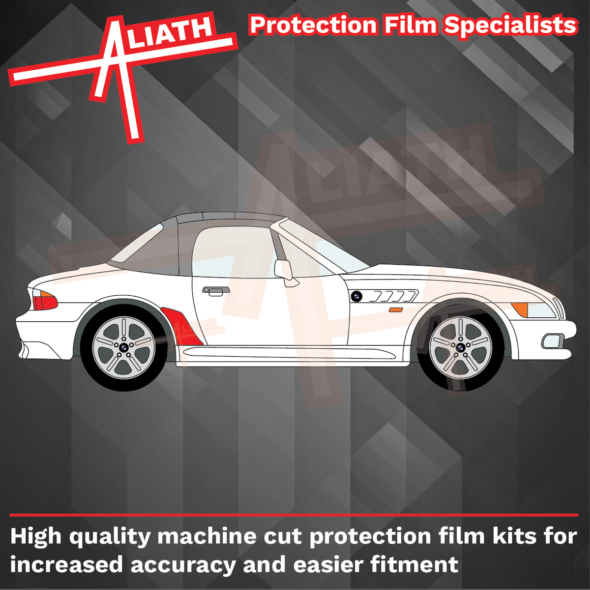 BMW Z3 (Type E36/7 / E36/8) 1995-2002, Rear QTR Arch CLEAR Paint Protection