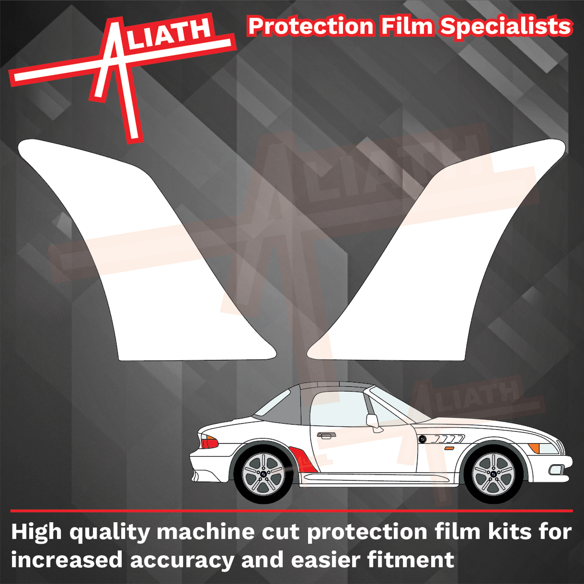 BMW Z3 (Type E36/7 / E36/8) 1995-2002, Rear QTR Arch CLEAR Paint Protection