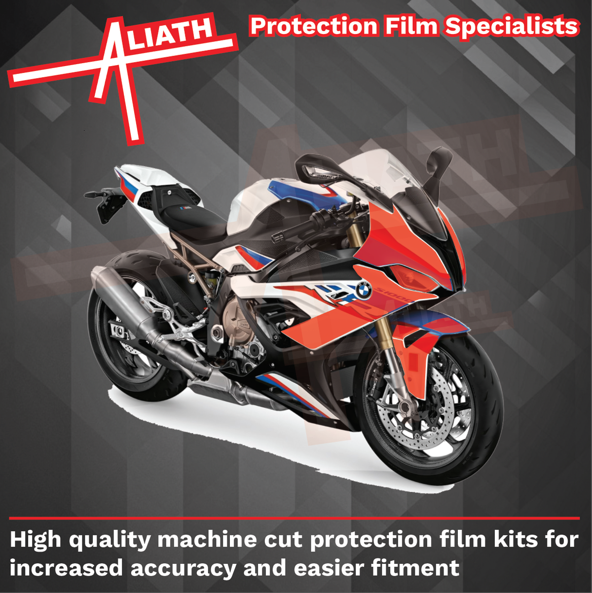 BMW Motorcycle S1000RR 2019-Present, Front Nose CLEAR Paint Protection