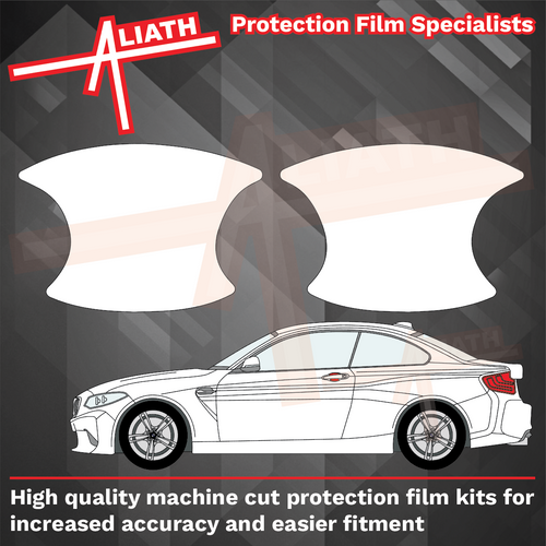 BMW 2-Series (228i, M235i) (Type F22) 2014-2021, Door Handle Cups CLEAR Paint Protection