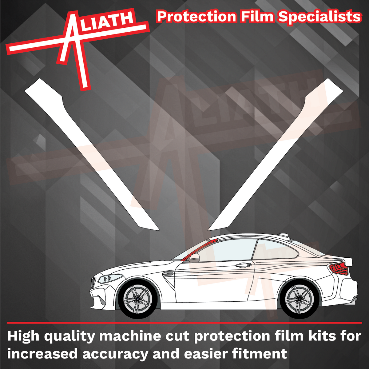 BMW 2-Series M2 (Type F87) 2014-2021. A-Pillars CLEAR Paint Protection