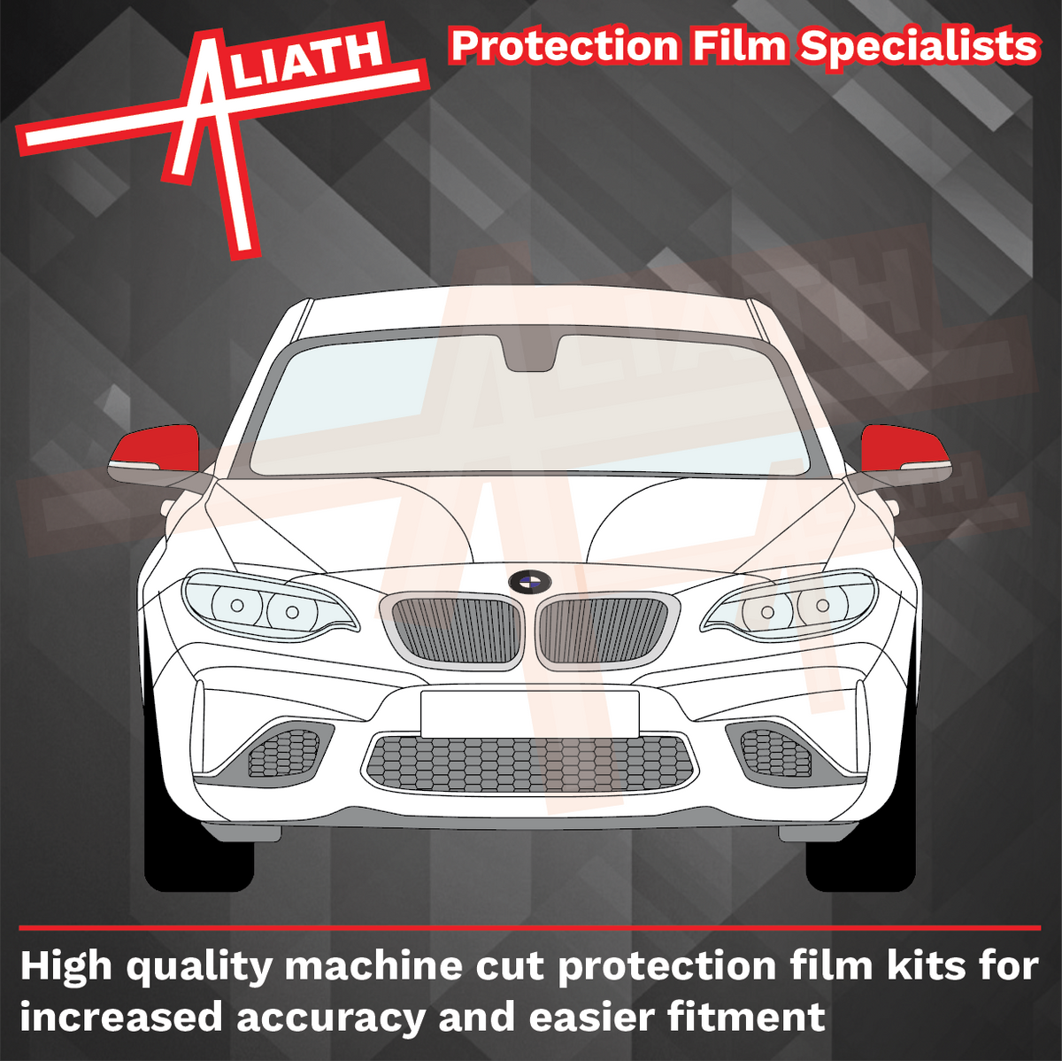 BMW 2-Series M2 Competition (Type F87) 2018-2021, Door Mirror Caps CLEAR Paint Protection