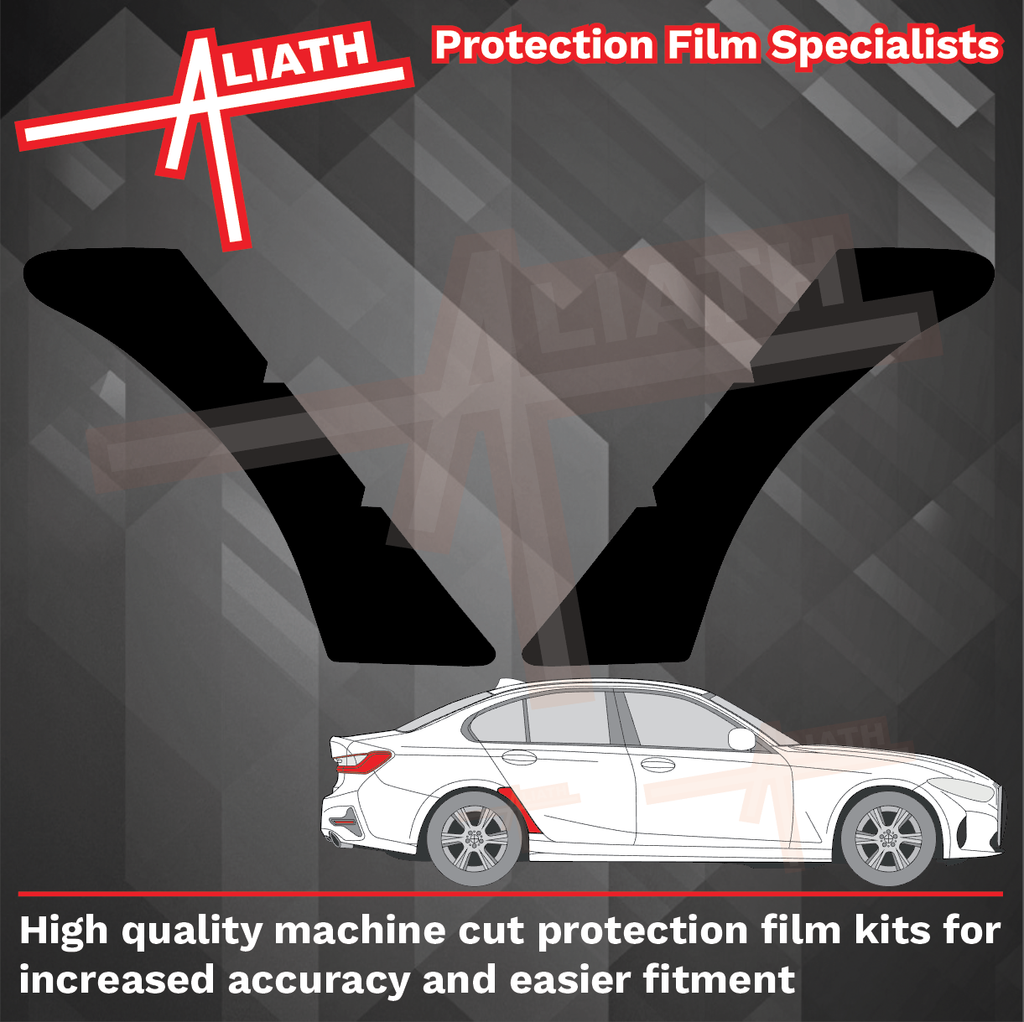 BMW M3 (Type G80) 2020-Present, Rear QTR Arches BLACK Paint Protection ...