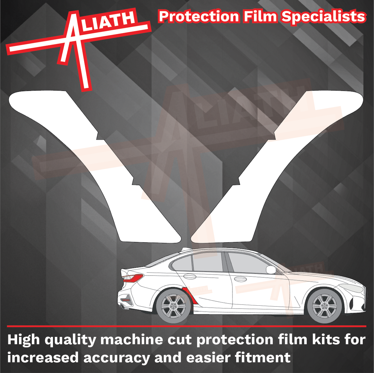 BMW M3 (Type G80) 2020-Present, Rear QTR Arches CLEAR Paint Protection