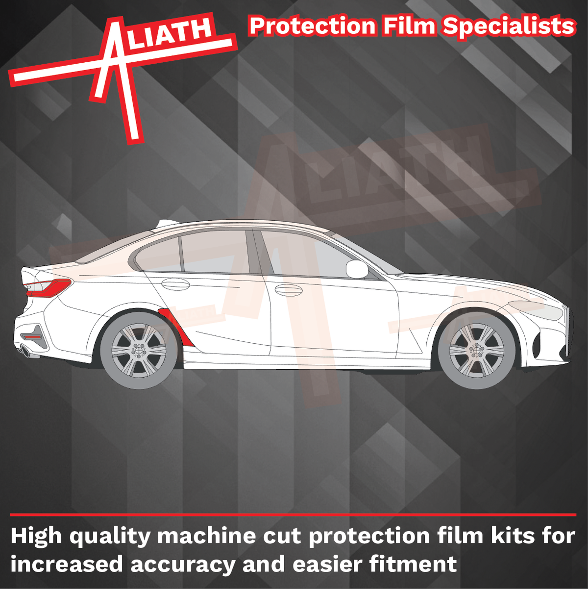 BMW M3 (Type G80) 2020-Present, Rear QTR Arches CLEAR Paint Protection