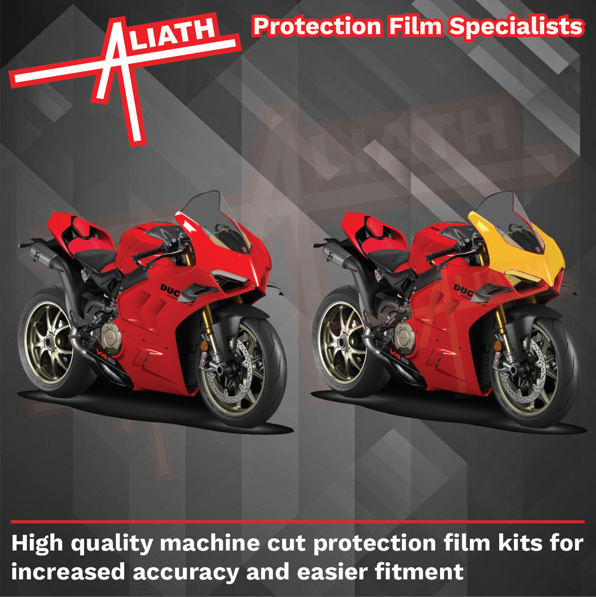 Ducati V4 Panigale Motorcycle 2020-2024, Front Upper Nose CLEAR Paint Protection