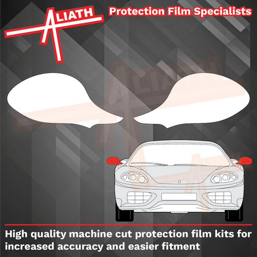 Ferrari 360 Modena 1999-2005, Door Mirror Covers CLEAR Paint Protection